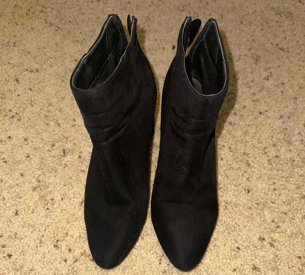 Black suede Booties size 7.5